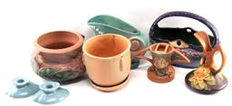LOT OF 9 MISC EICHWALD ROSEVILLE & OTHER POTTERY