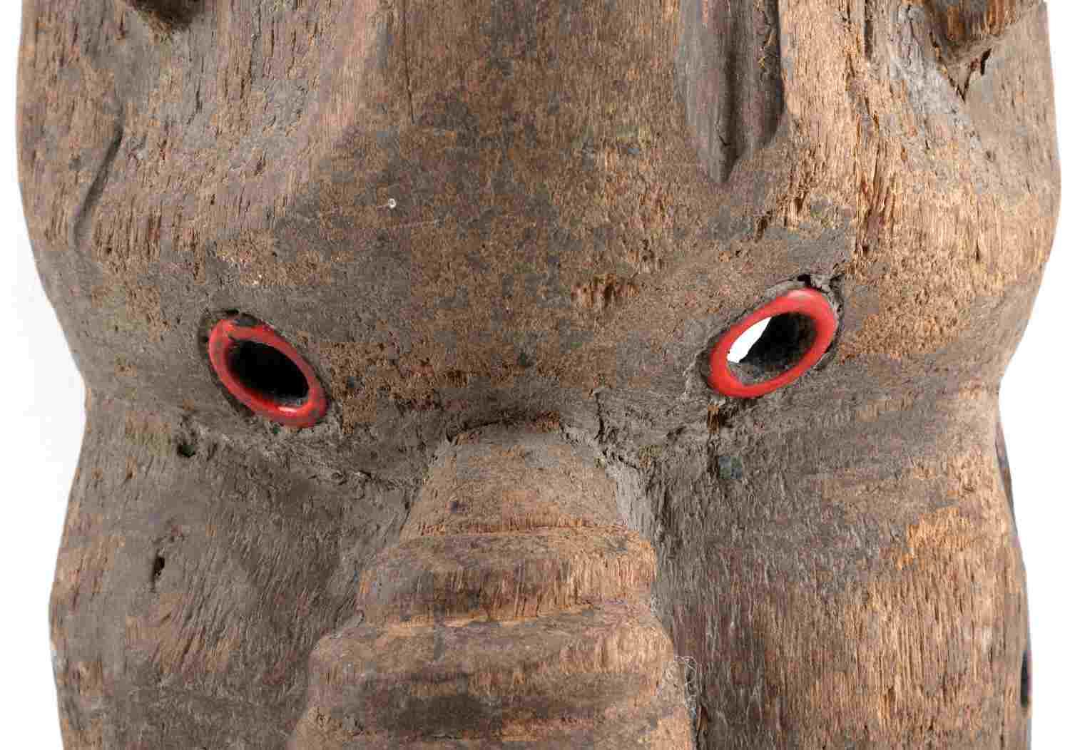 KRU GREBO WEST AFRICAN ANIMORPHIC TRIBAL MASK