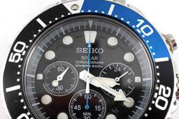 SEIKO CHRONOGRAPH SOLAR DIVERS V175-0AD0 WATCH