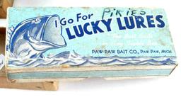 4 EMPTY FISHING LURE BOXES LUCKY FORRELLE FIN WING