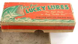 4 EMPTY FISHING LURE BOXES LUCKY FORRELLE FIN WING