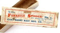 4 EMPTY FISHING LURE BOXES LUCKY FORRELLE FIN WING
