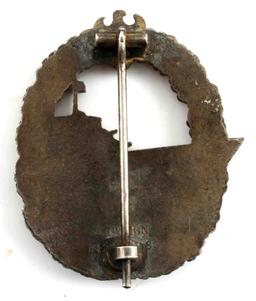 WWII GERMAN THIRD REICH NAVAL DESTROYER BADGE
