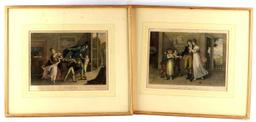 PAIR OF 19TH CENTURY FRENCH COLORED ETCHINGS