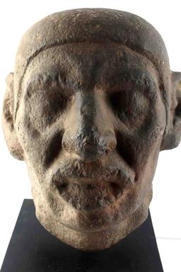ANCIENT HEAD SCULPTURE OF UNKNOWN ORIGINS