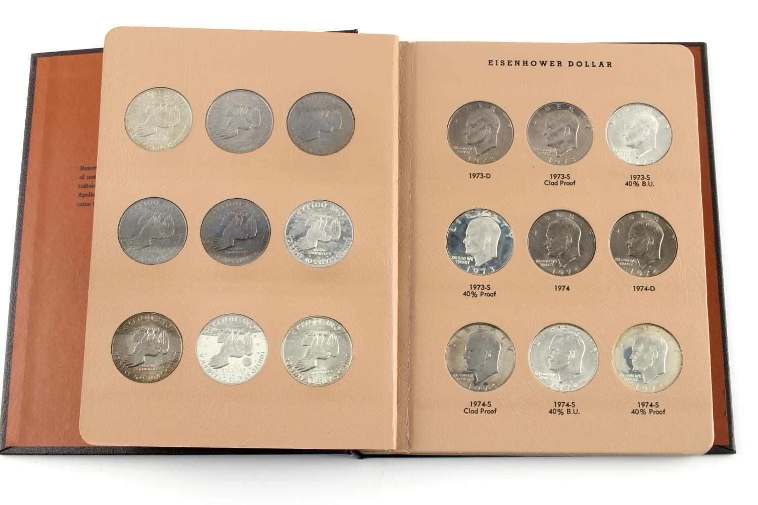 COMPLETE SET EISENHOWER SILVER DOLLAR COINS