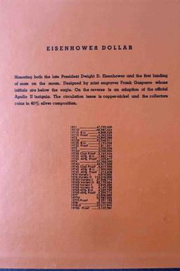 COMPLETE SET EISENHOWER SILVER DOLLAR COINS