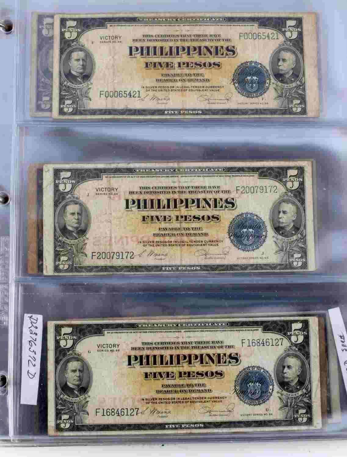 LOT 66 JAPANESE U.S. PHILIPPINE OCCUPATION NOTES