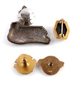 4 ASSORTED GOLD PIN RUPTURED DUCK LIONS CLUB LOT