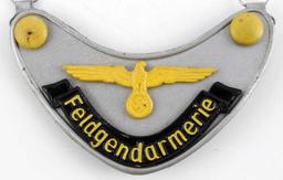WWII GERMAN THIRD REICH FELDGENDARMERIE GORGET