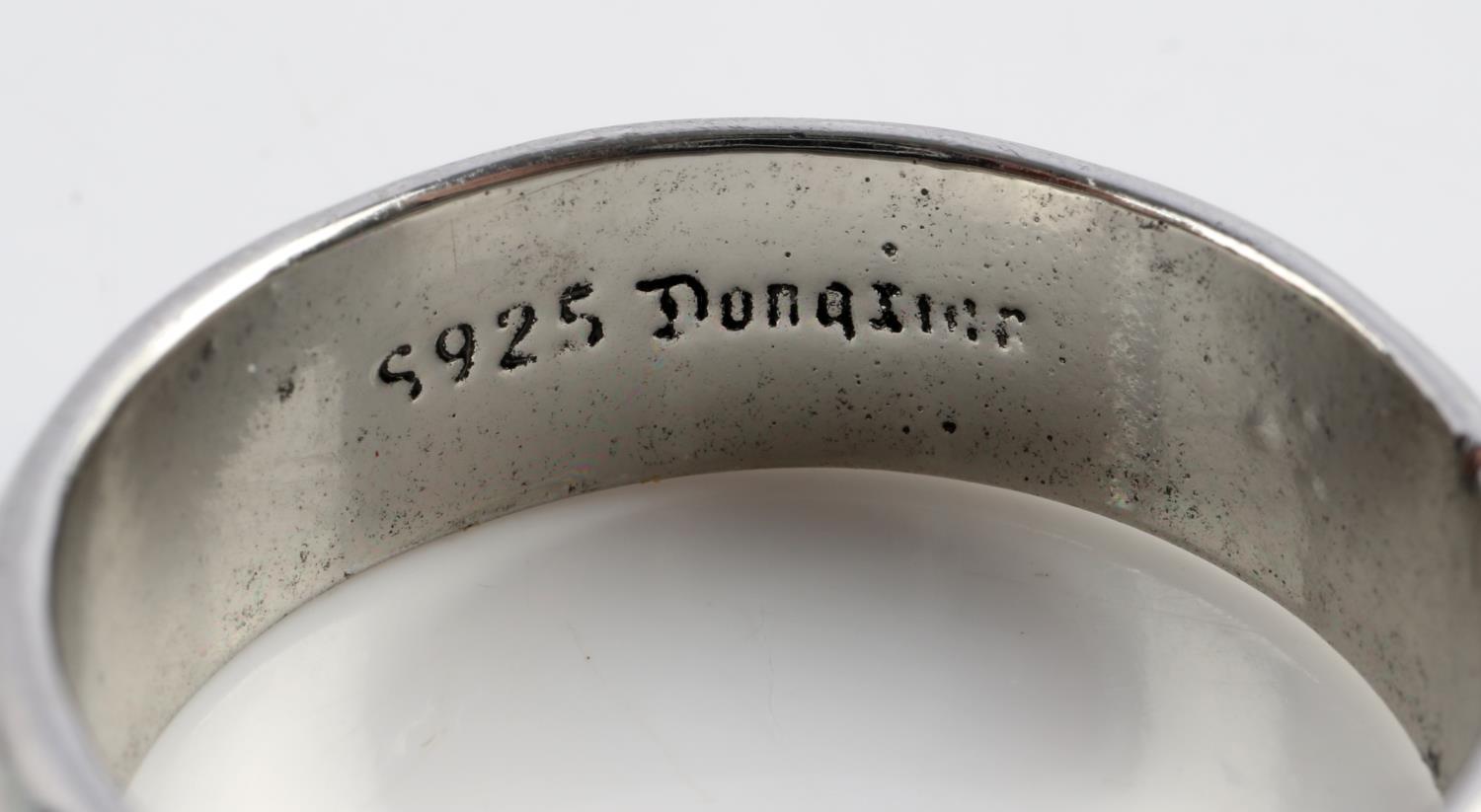 WWII GERMAN THIRD REICH SS MOTTO RING ENGRAVED