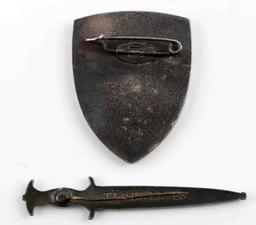 WWII GERMAN THIRD REICH LOT OF 2 PINS NURNBERG