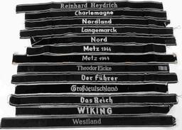 WWII GERMAN THIRD REICH LOT OF 13 CUFF TITLES SS