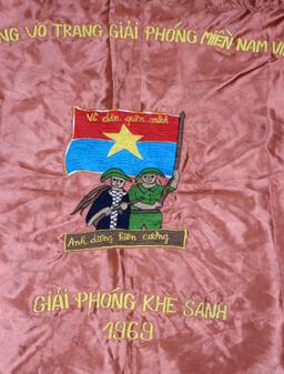 VIETNAM ERA VIET CONG 1969 REGIMENTAL BANNER FLAG