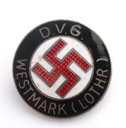 WWII GERMAN DVG WESTMARK SWASTIKA LAPEL BADGE