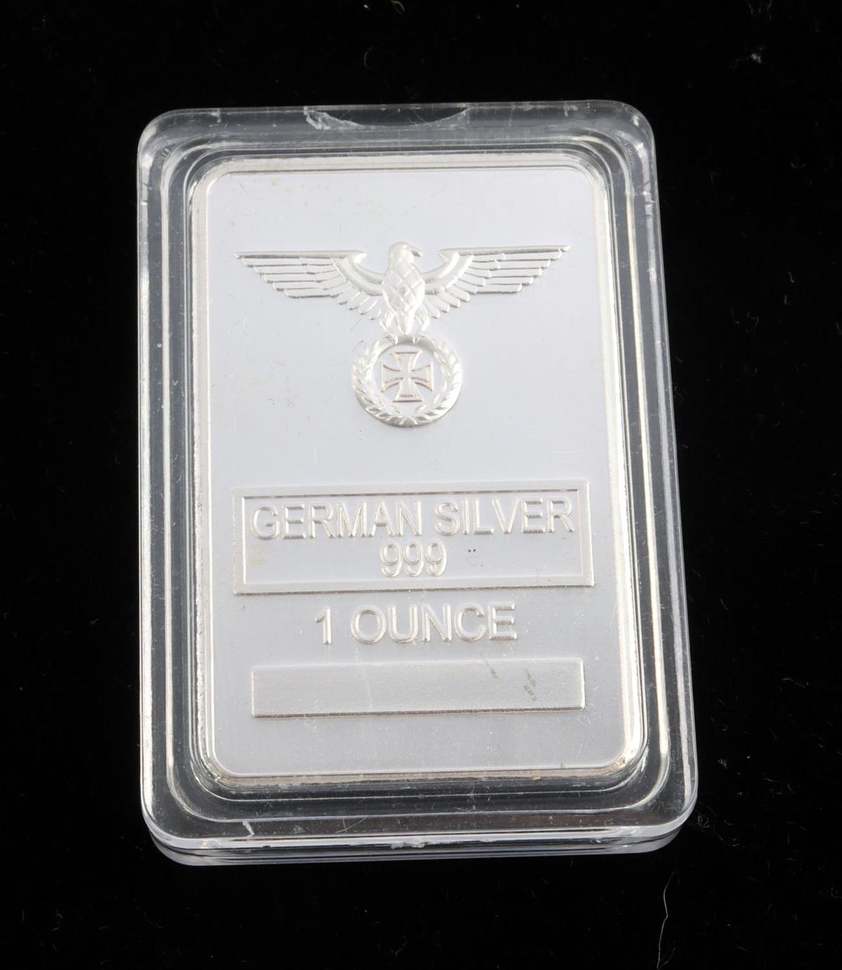 WWII GERMAN THIRD REICH FACSIMILE SILVER BAR