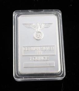 WWII GERMAN THIRD REICH FACSIMILE SILVER BAR