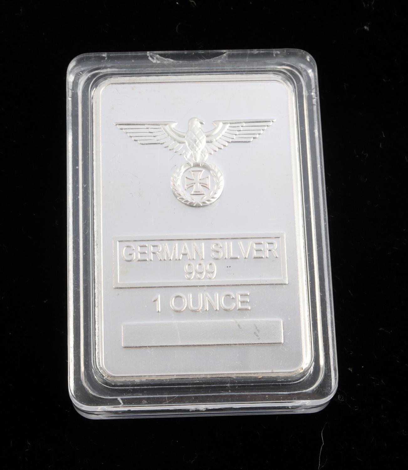 WWII GERMAN THIRD REICH FACSIMILE SILVER BAR