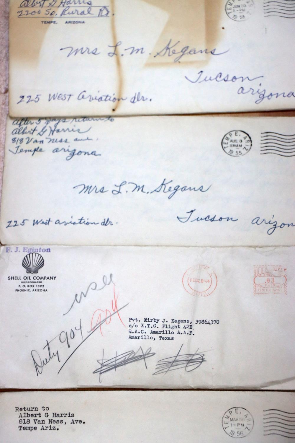 WWII US MILITARY SOLDIER ARCHIVE LETTERS