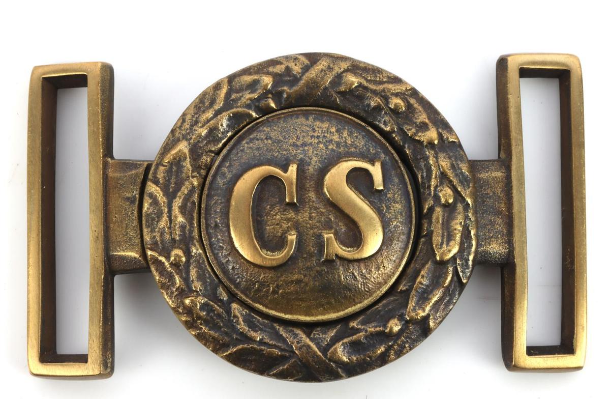 AMERICAN CIVIL WAR CONFEDERATE STATE BELT BUCKLE