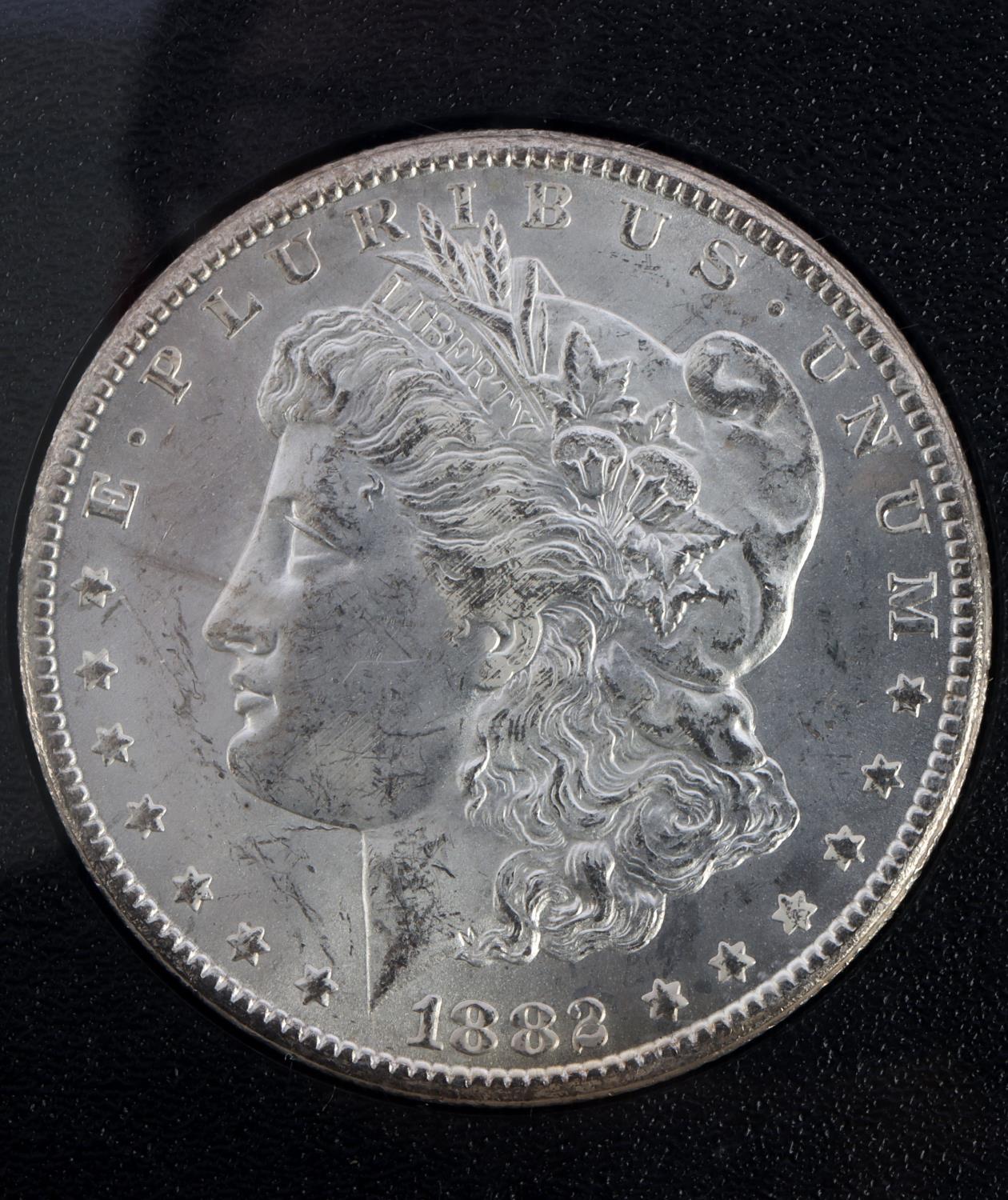 1882-CC CARSON CITY UNC SILVER DOLLAR COIN