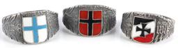 3 WWII GERMAN REICH WAFFEN SS WIKING NORDLAND RING