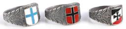 3 WWII GERMAN REICH WAFFEN SS WIKING NORDLAND RING