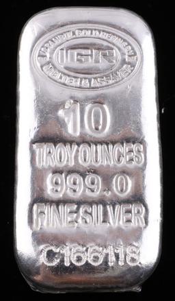 10 OZ FINE SILVER INGOT BULLION BAR