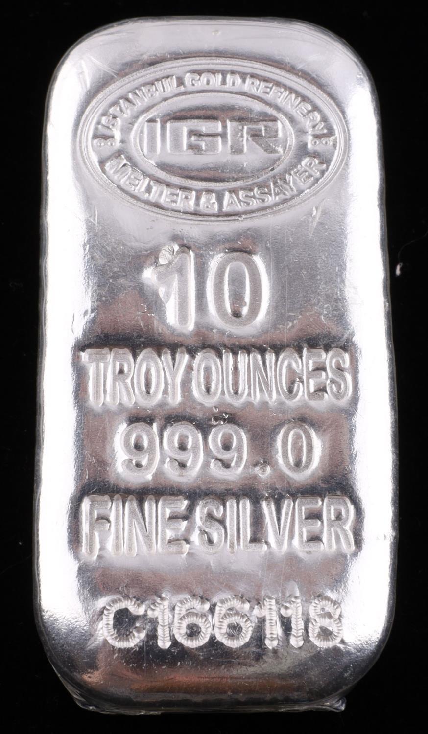 10 OZ FINE SILVER INGOT BULLION BAR