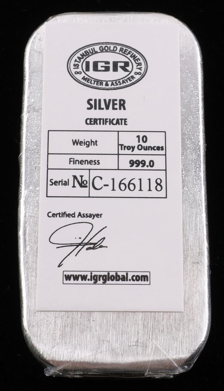 10 OZ FINE SILVER INGOT BULLION BAR