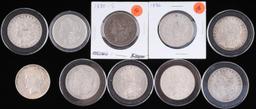 10 MORGAN PEACE SILVER DOLLAR COIN LOT