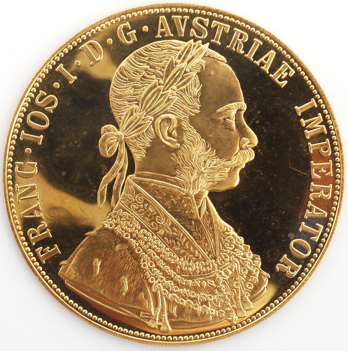 1915 AUSTRIA 4 DUCAT GOLD RESTRIKE PROOF COIN