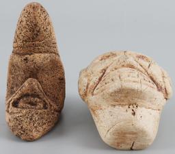 TAINO BONE ZEMI AND ANCESTRAL FETISH FACE