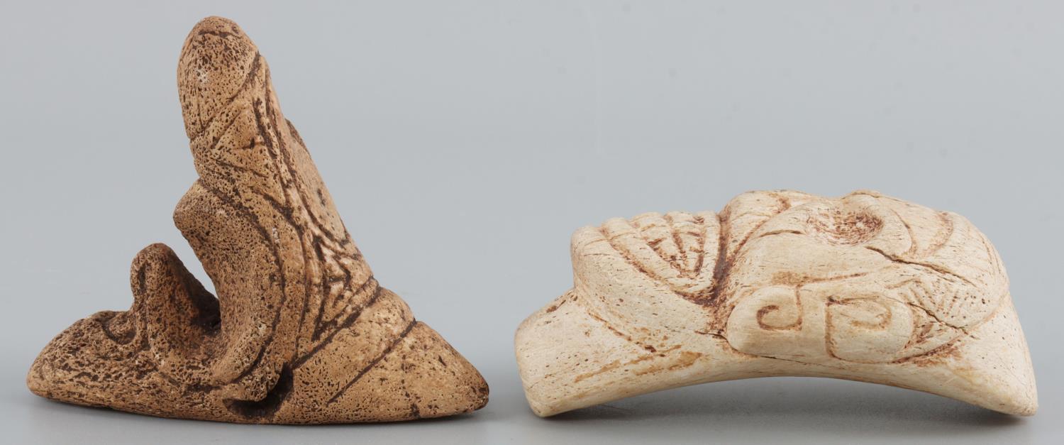 TAINO BONE ZEMI AND ANCESTRAL FETISH FACE