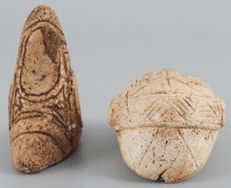 TAINO BONE ZEMI AND ANCESTRAL FETISH FACE