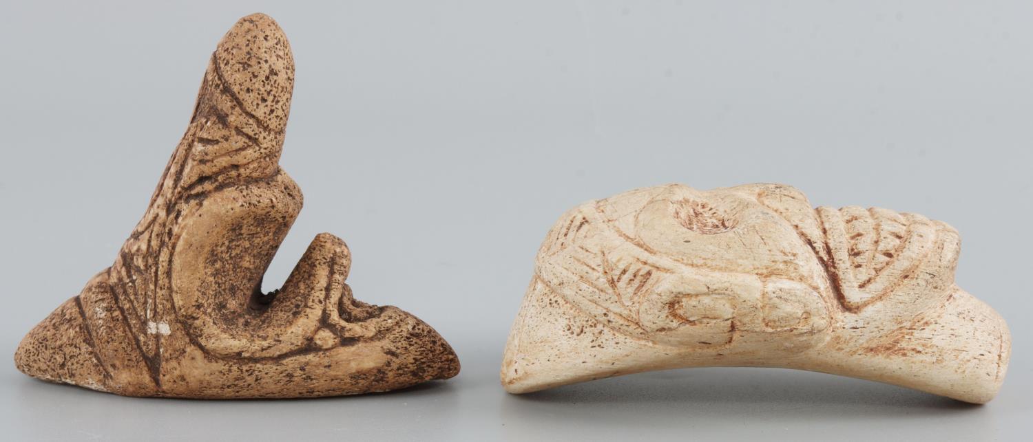 TAINO BONE ZEMI AND ANCESTRAL FETISH FACE