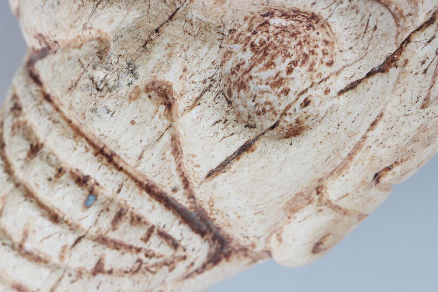 TAINO BONE ZEMI AND ANCESTRAL FETISH FACE