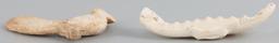 TAINO BIRD TONGUE SPATULA AND BAT LIKE CARVING