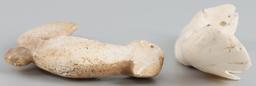 TAINO BIRD TONGUE SPATULA AND BAT LIKE CARVING