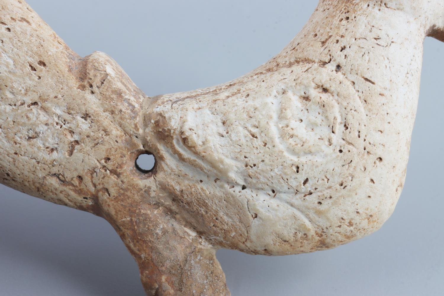 TAINO BIRD TONGUE SPATULA AND BAT LIKE CARVING