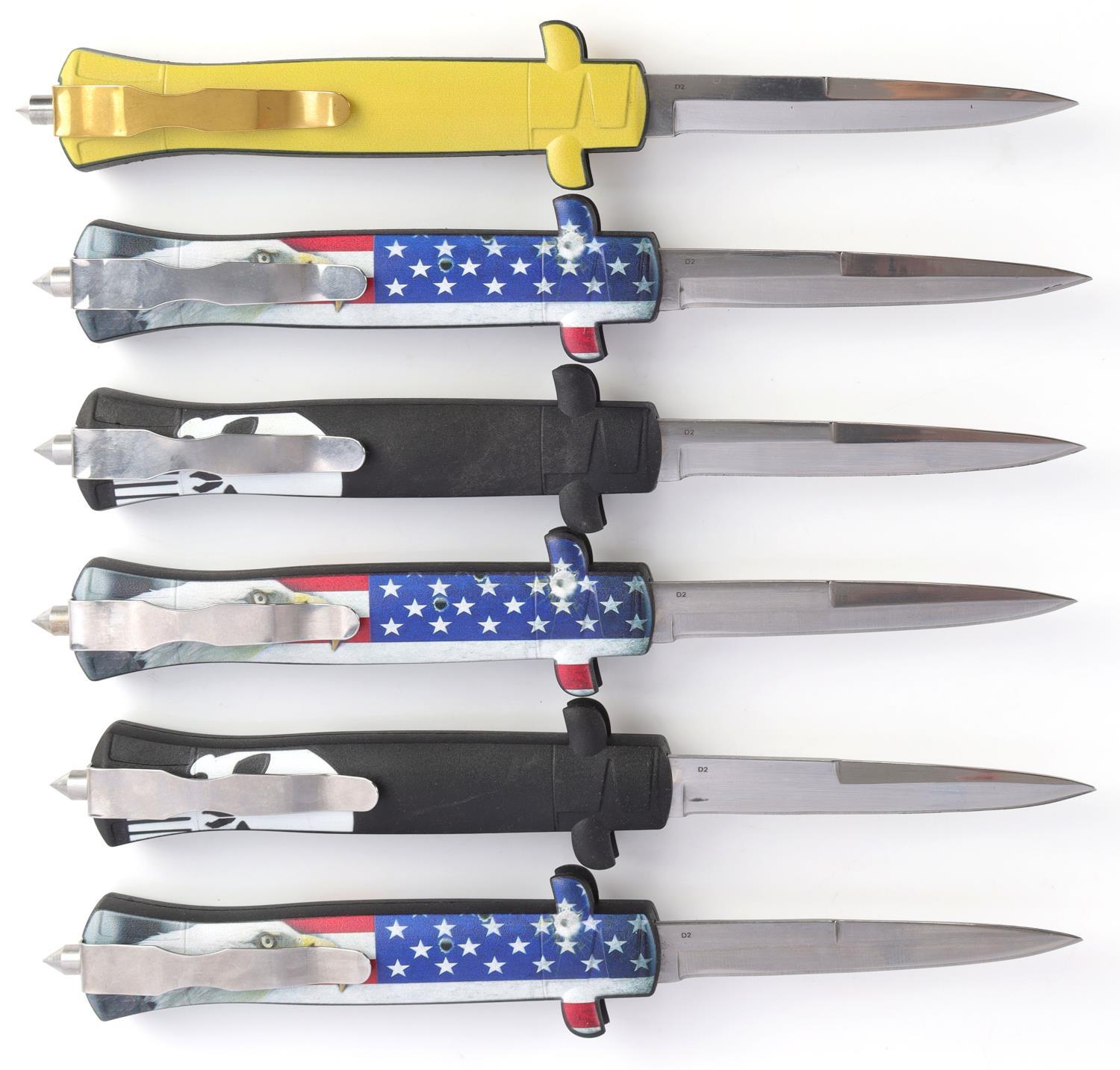 KNIFE LOT OF 6 OUT THE FRONT AUTOMATIC