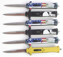 KNIFE LOT OF 6 OUT THE FRONT AUTOMATIC