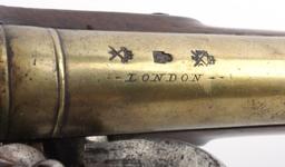 BRASS BARREL FLINTLOCK BLUNDERBUSS SPRING BAYONET