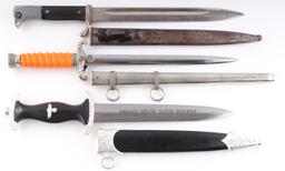 WWII GERMAN THIRD REICH DAGGERS AND BAYONET LOT