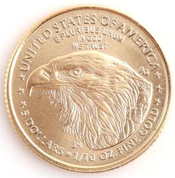 1/10TH OZ GOLD AMERICAN EAGLE BU COIN 2023