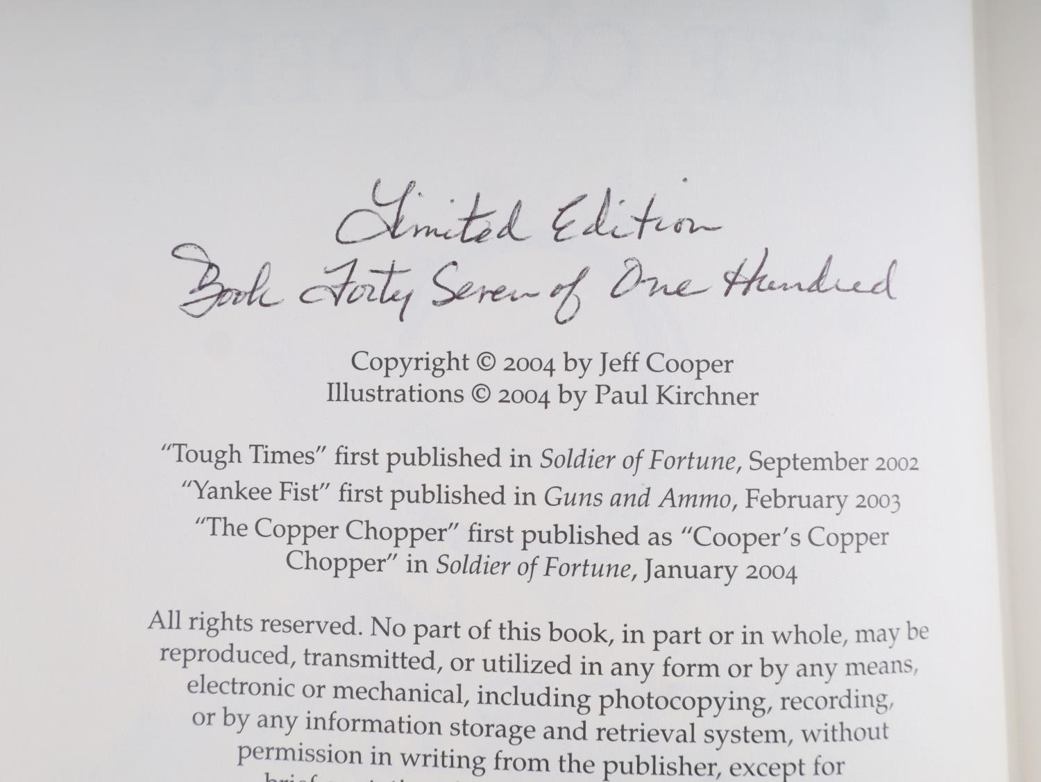 2 SIGNED COPIEs OF C STORIES JEFF COOPER 47/100 LE