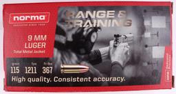 500 ROUNDS OF 9MM LUGER 115 GRAIN AMMUNITION