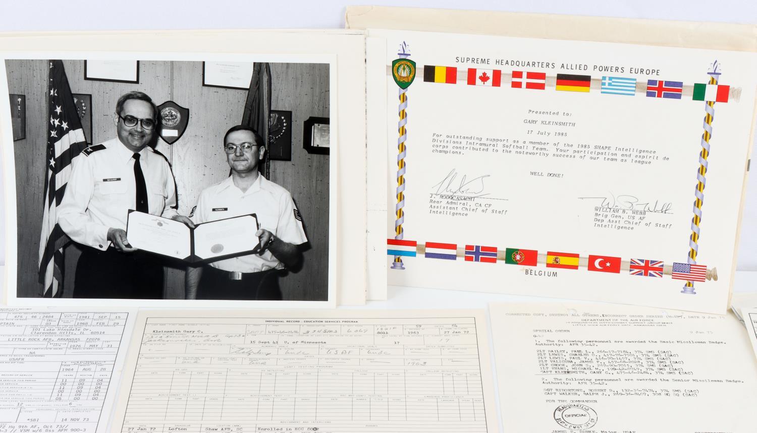 US AIR FORCE SSGT GARY KLEINSMITH MEDICAL ARCHIVE