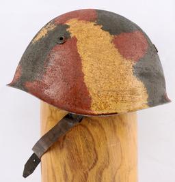 WWII ITALIAN ARMY M33 CAMO COMBAT HELMET W LINER