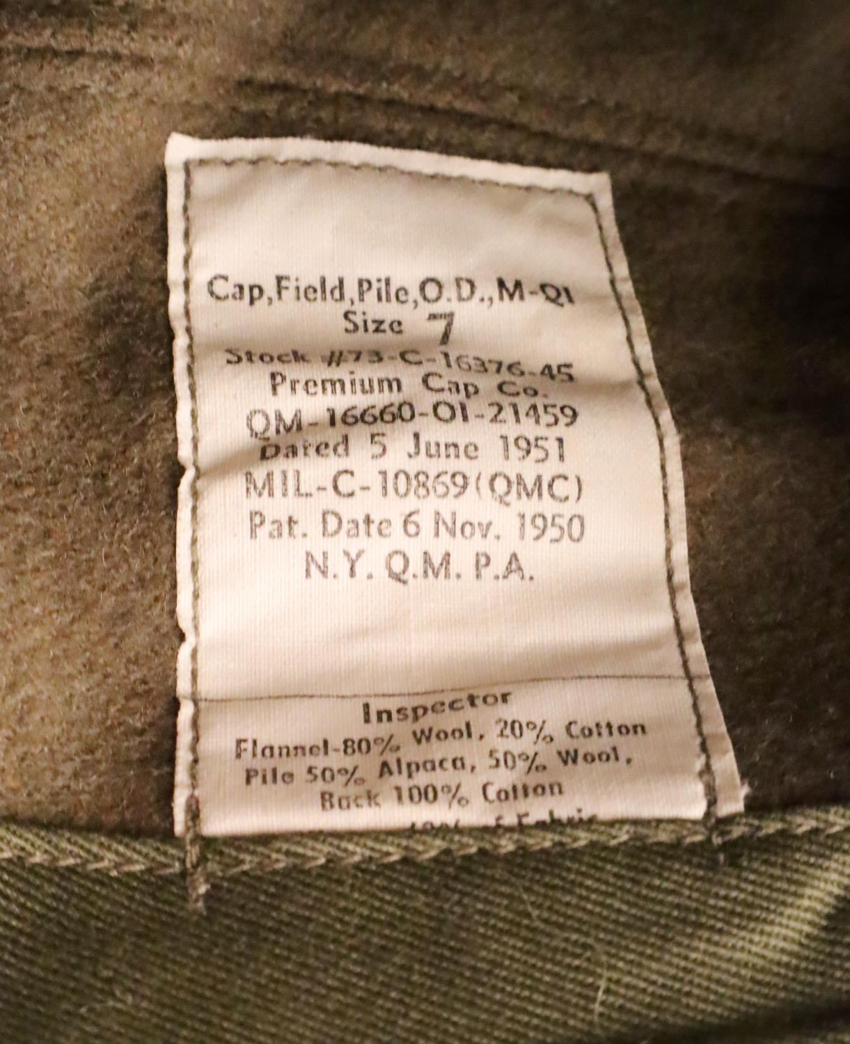 8 WWII US GI ARMY FIELD GEAR & COLD WEATHER CAP